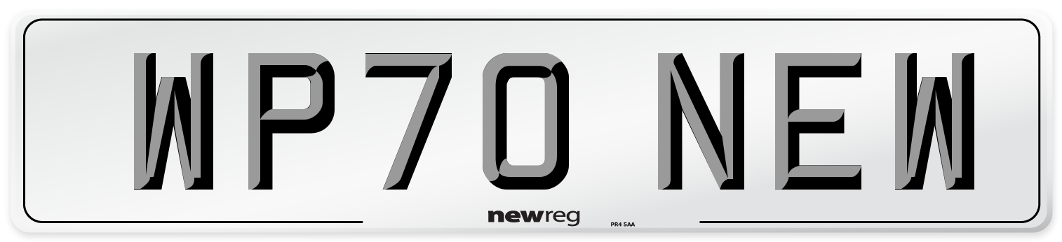 WP70 NEW Number Plate from New Reg